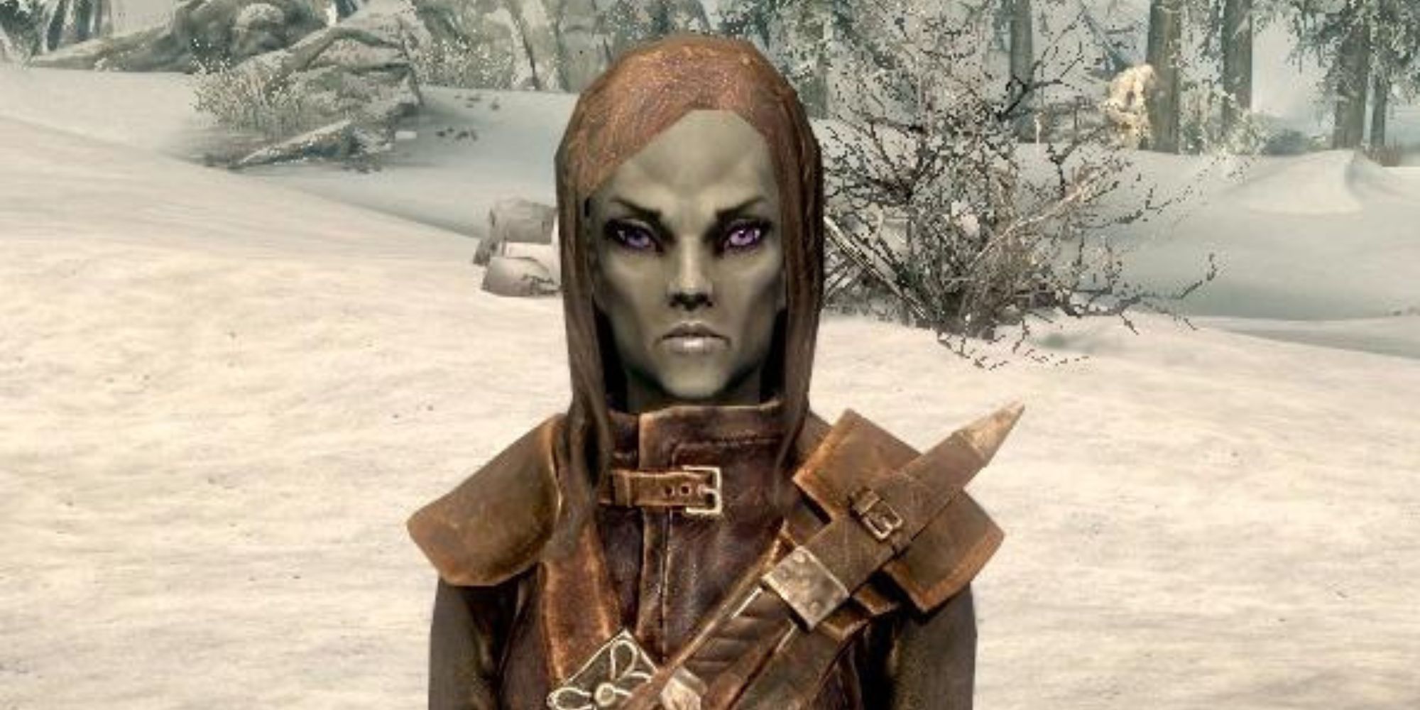 close up of Karliah from The Elder Scrolls 5: Skyrim
