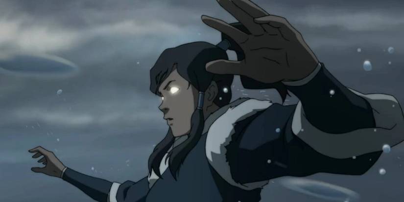 Korra entering the Avatar for the first time in the Legend of Korra