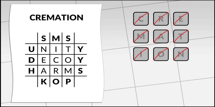 Letterbox Puzzle 71 Cremation