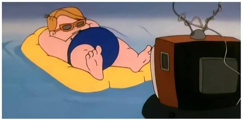 Life with Louie in the Pool with a TV