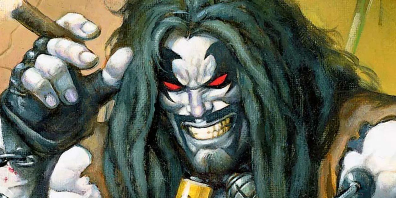 Lobo smiling with a cigar in the DC comics