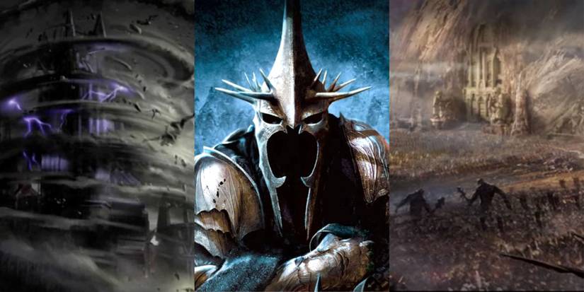 Left - Destruction of Dol Guldur, Center - Witch King of Angmar, Right - Battle at the gates of Erabor
