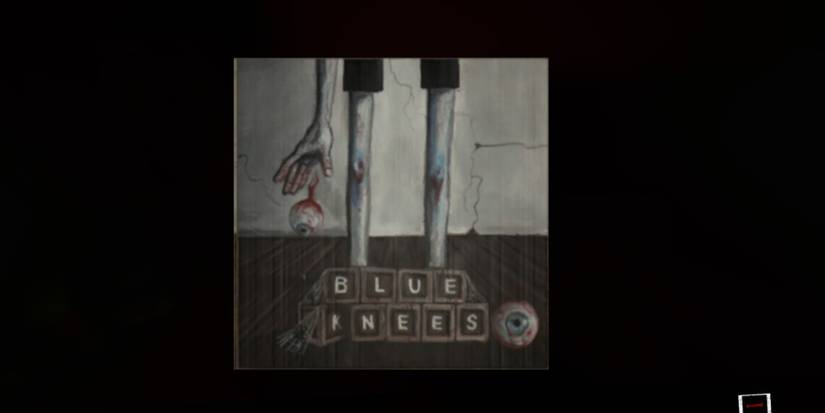 An image of Blue Knees depicted as a storybook cover.