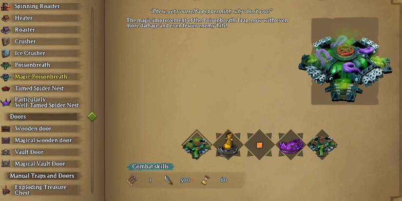 Almanac entry for the Magic Poisonbreath in Dungeons 3