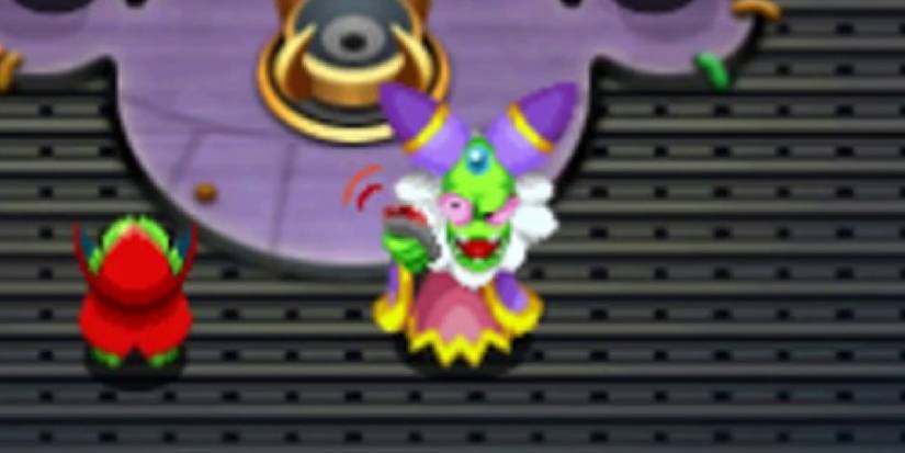 Cackletta standing with Fawful in Mario & Luigi: Superstar Saga for the 3DS