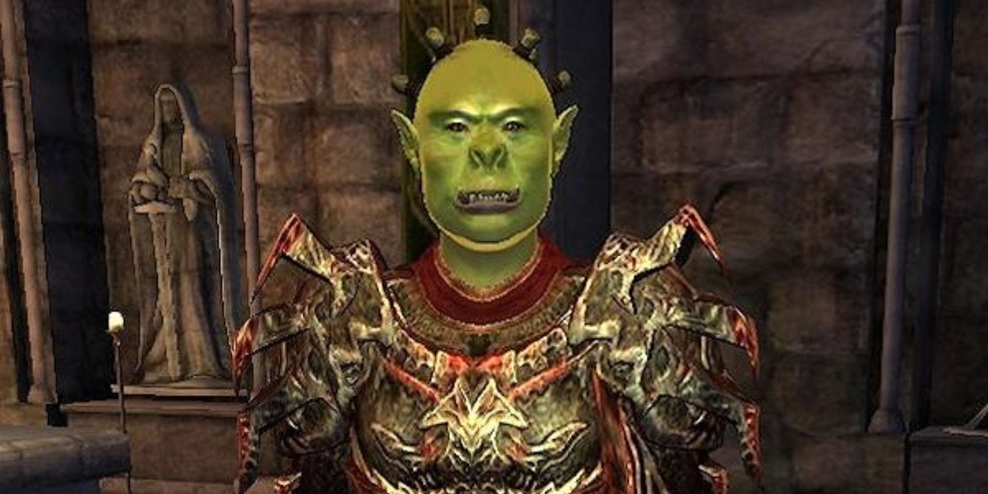 close up of Mazoga the Orc fromthe Elder Scrolls 4: Oblivion