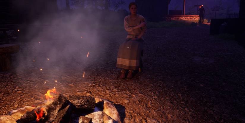 Medieval Dynasty Looking At A Potential Wife By The Fire