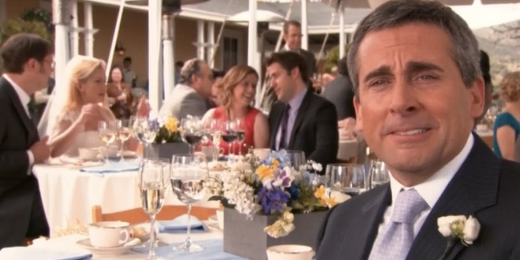 Michael at Dwight's wedding in The Office series finale