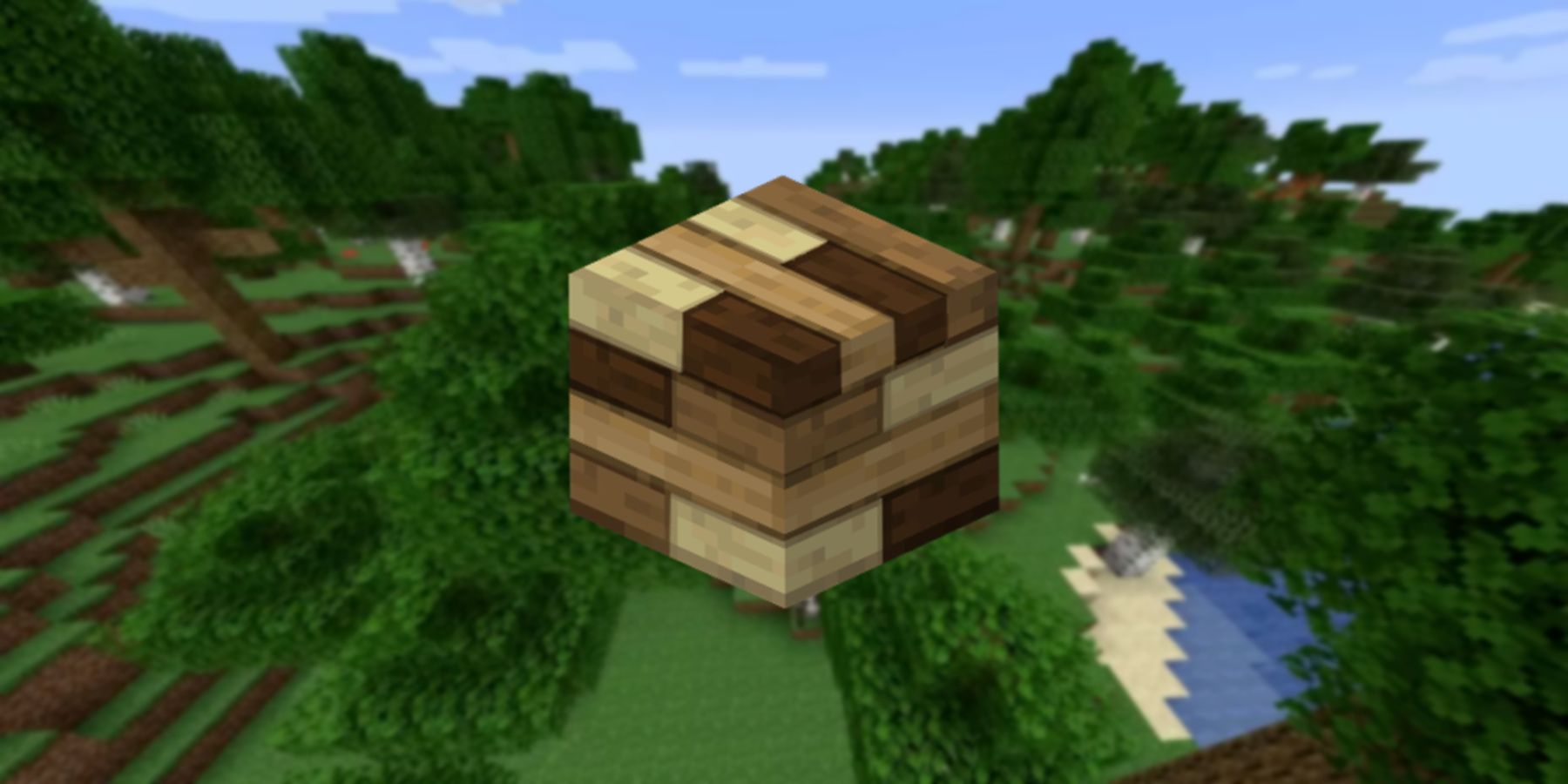 A mock-up of plywood that Mojang could add to Minecraft. 