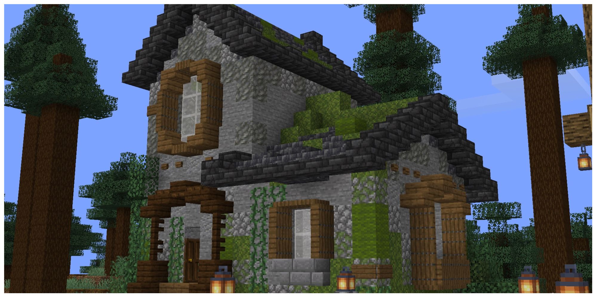 Deepslate house in Minecraft