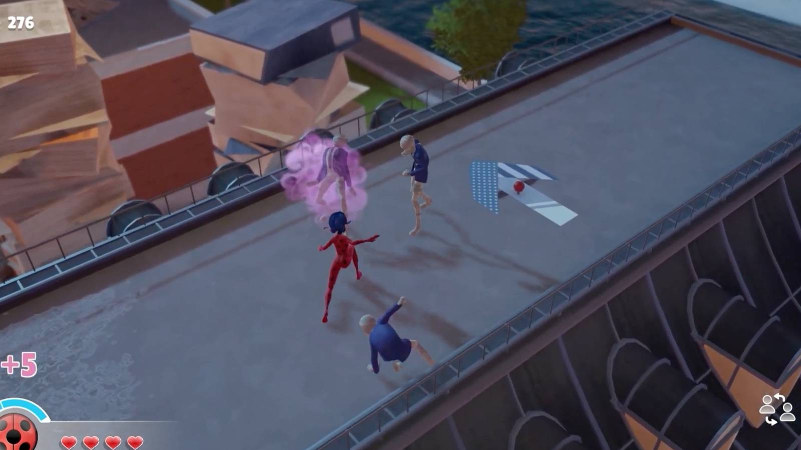 Miraculous: Rise Of The Sphinx - Feature - Player strikes enemies on rooftops in Paris