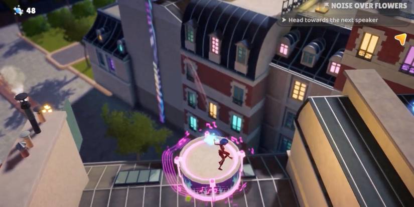 Miraculous: Rise Of The Sphinx - Make music in the city - Player lands on a drum