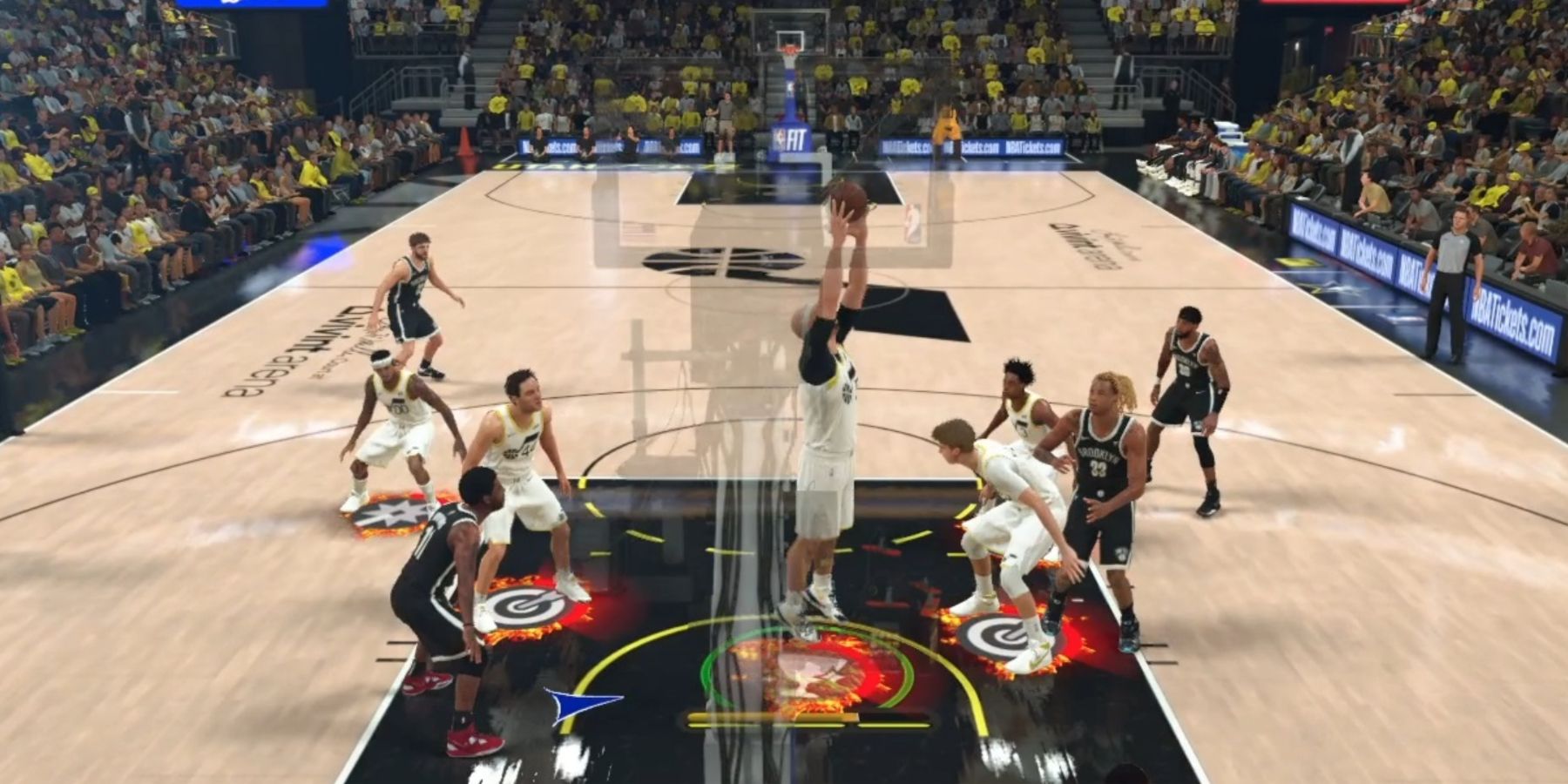 NBA 2K23 Grabbing A Rebound