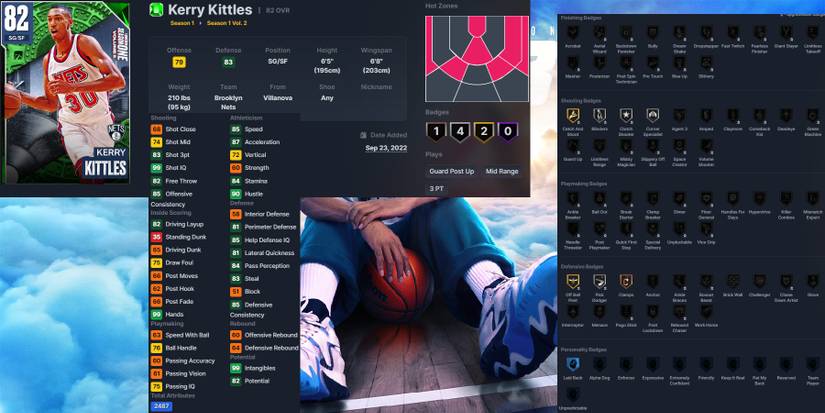 NBA 2K23 Kerry Kittles Emerald Card