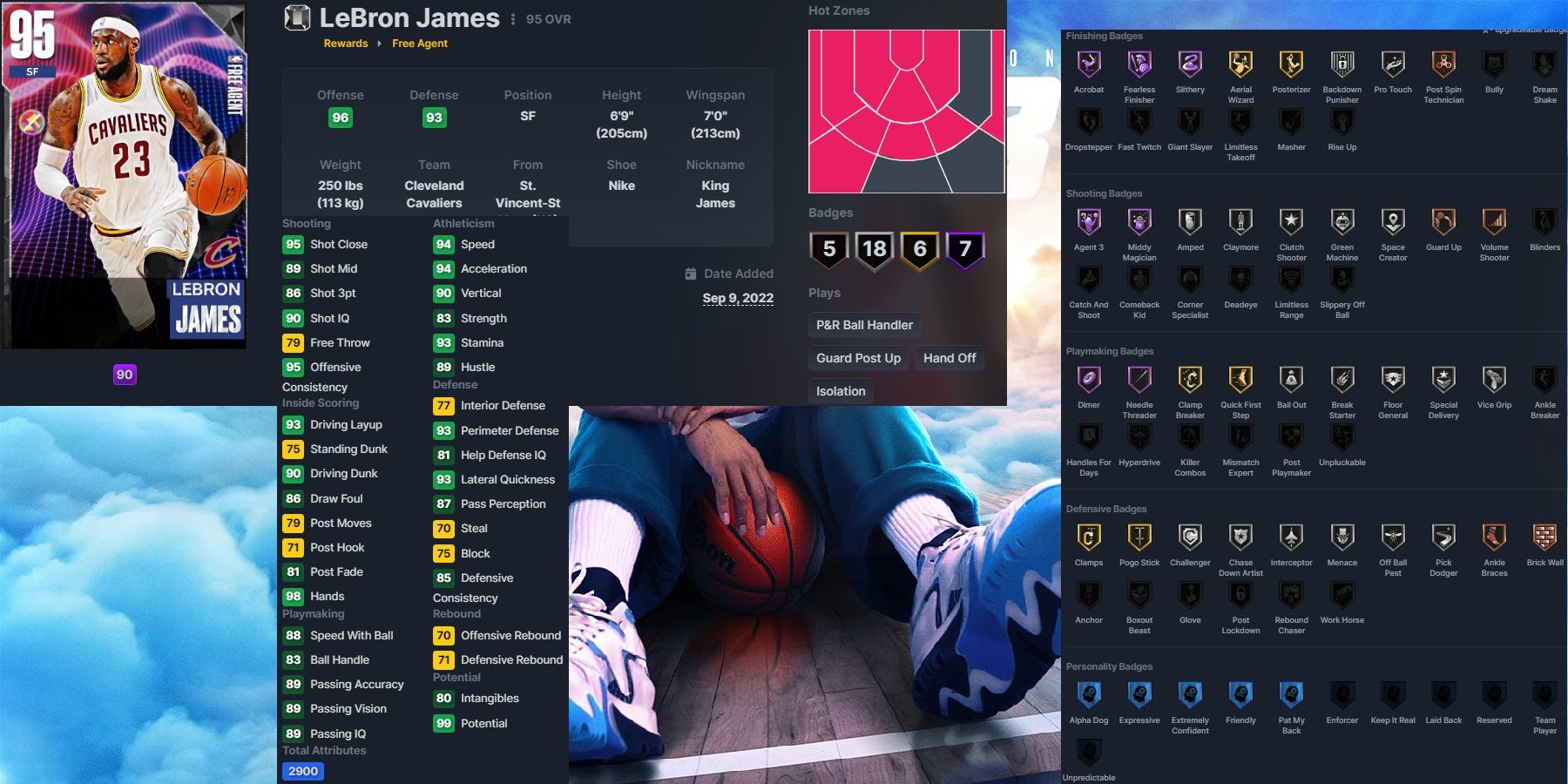 NBA 2K23 LeBron James Free Agent Card
