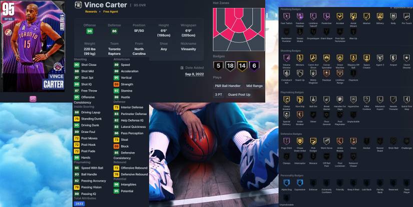 NBA 2K23 Vince Carter Free Agent Card