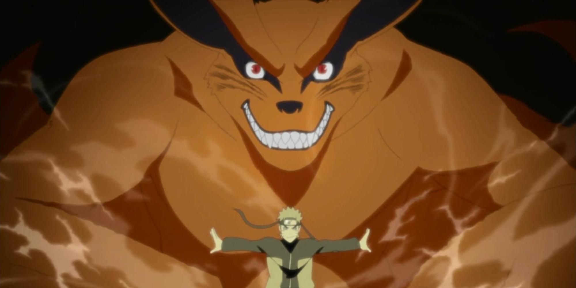 Kurama and Naruto in Naruto
