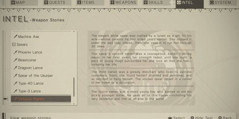 Nier Automata Virtuous Dignity Full Weapon Story