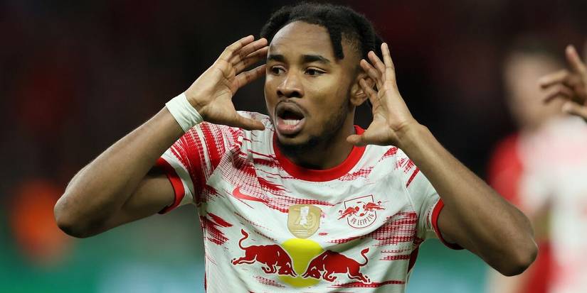 Nkunku playing for Leipzig
