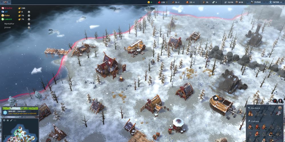 Top Down View Of City In Northgard 