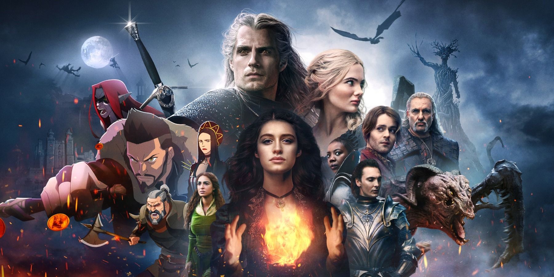 Netflix's official The Witcher universe art poster