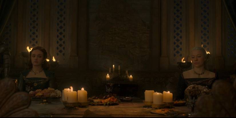 Older Alicent and Rhaenyra.