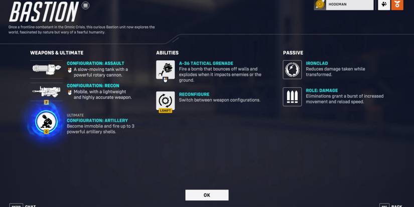 Overwatch 2 Bastion Skills