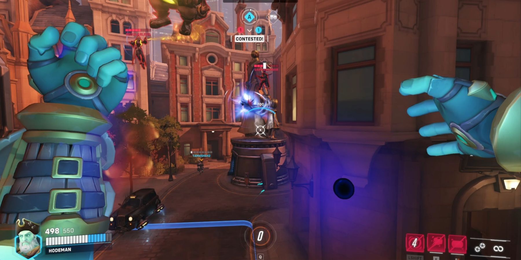 Overwatch 2 Sigma Hitting Three Enemies With An Ultimate