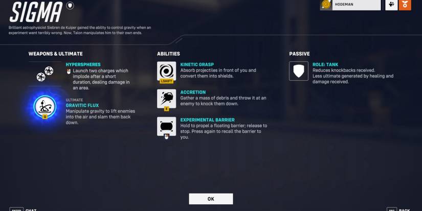 Overwatch 2 Sigma Skills