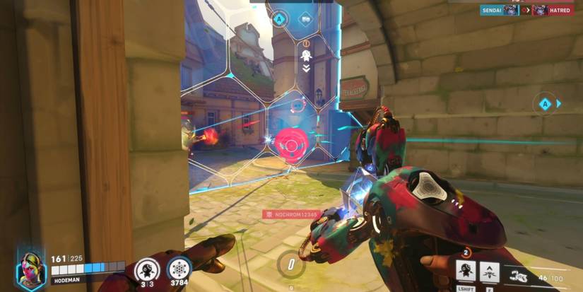 Overwatch 2 Symmetra Killing Mercy Behind Ultimate