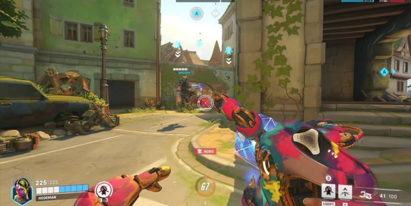 Overwatch 2 Symmetra Shooting Through A Shield For A Headshot