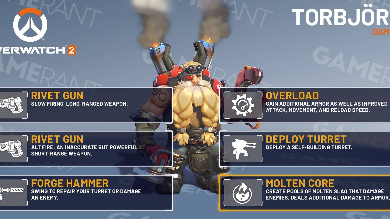 Overwatch 2 Torbjorn Overview