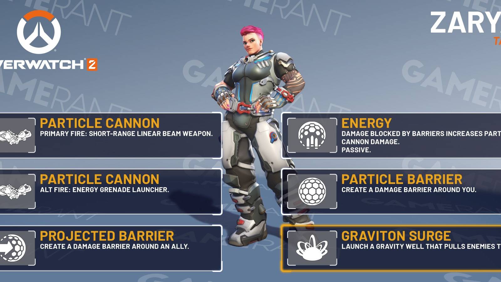 Overwatch 2 Zarya Overview