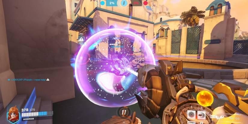 Overwatch 2 Zarya Shields Teammate In Trouble