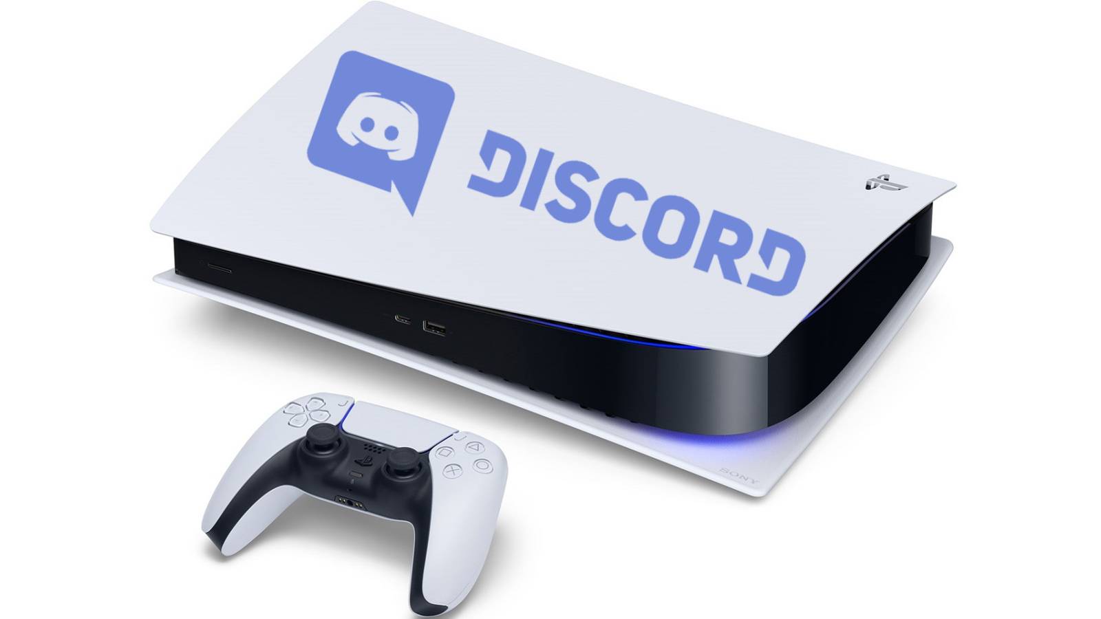 PS5 with a Discord logo on the top