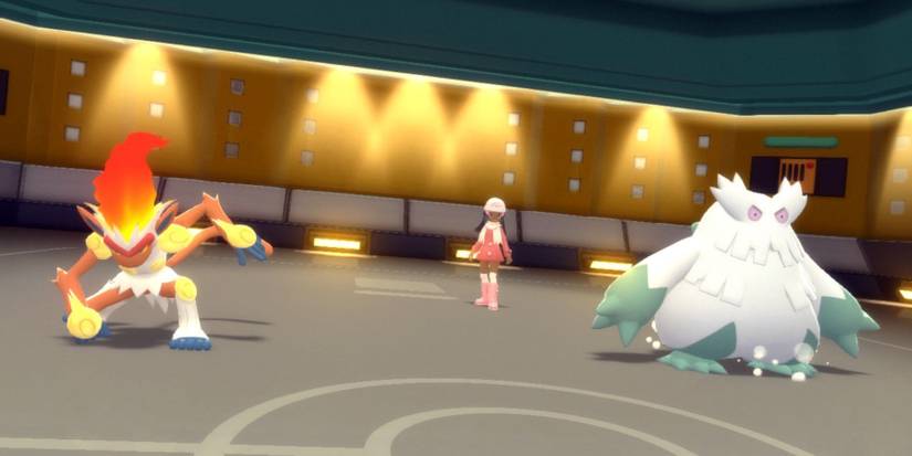 Pokemon Infernape and Abomasnow