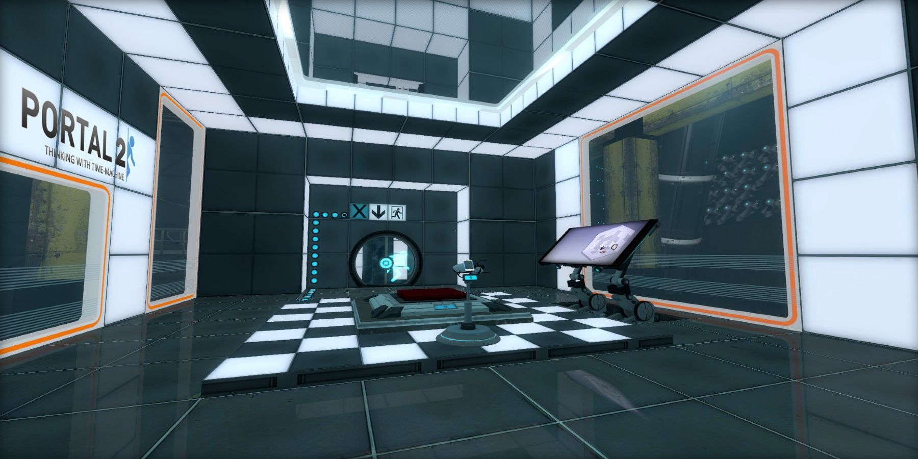 A level in Thinking with Time Machine, a Portal 2 mod