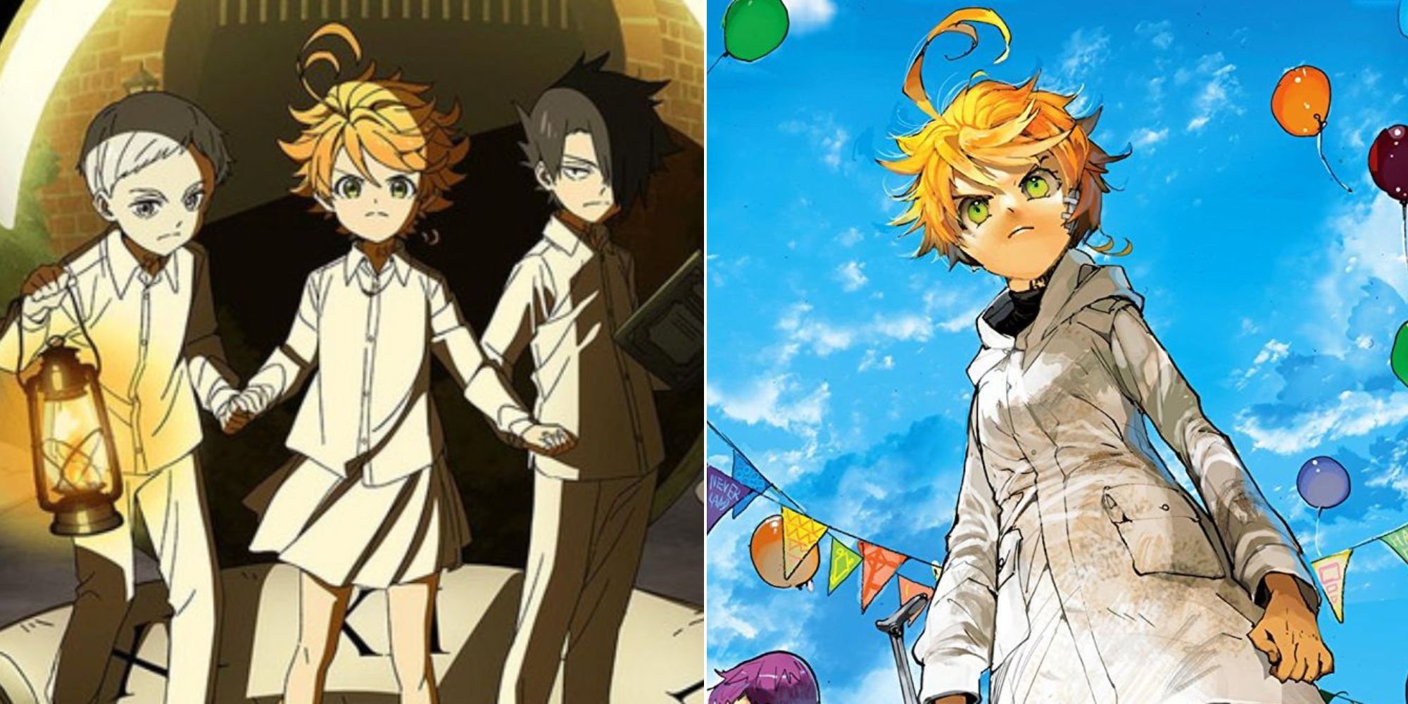 The Promised Neverland on X: Manga vs Gag Manga vs Anime   / X