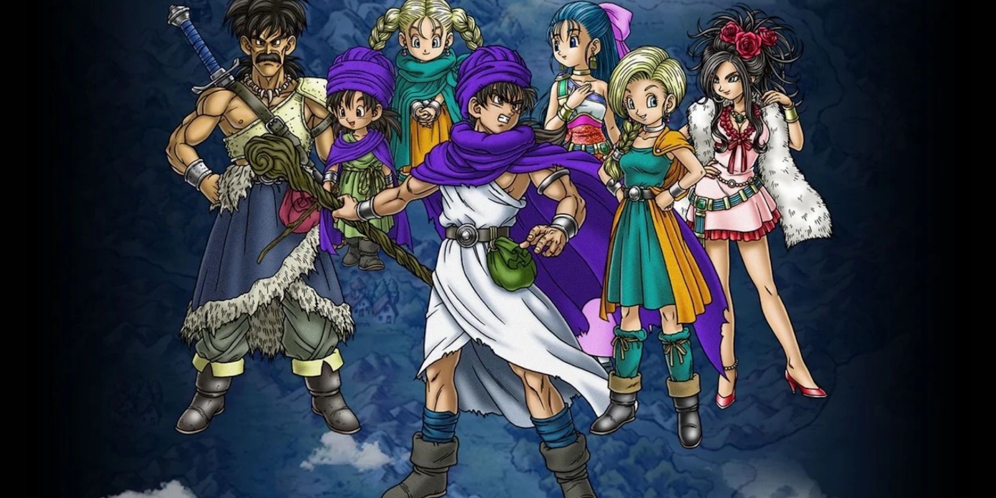 Promo art featuring characters in Dragon Quest 5