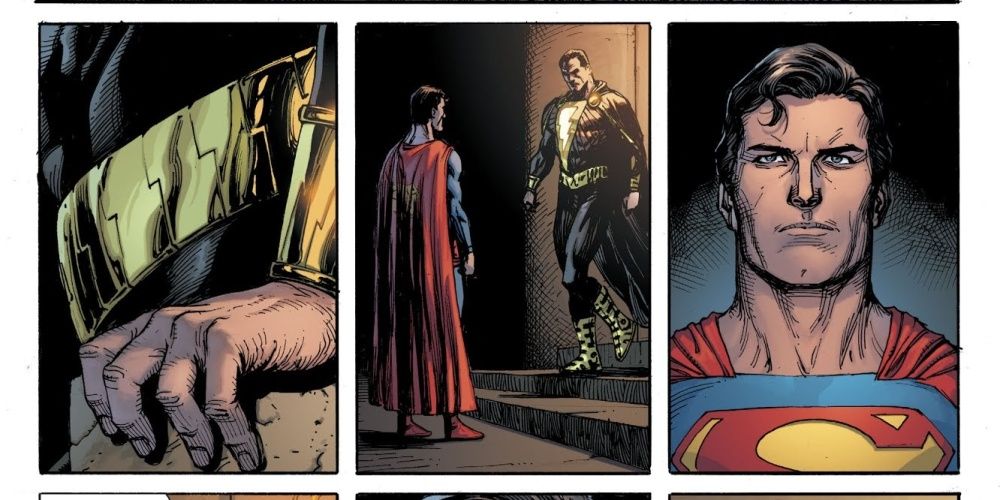 black adam meets superman