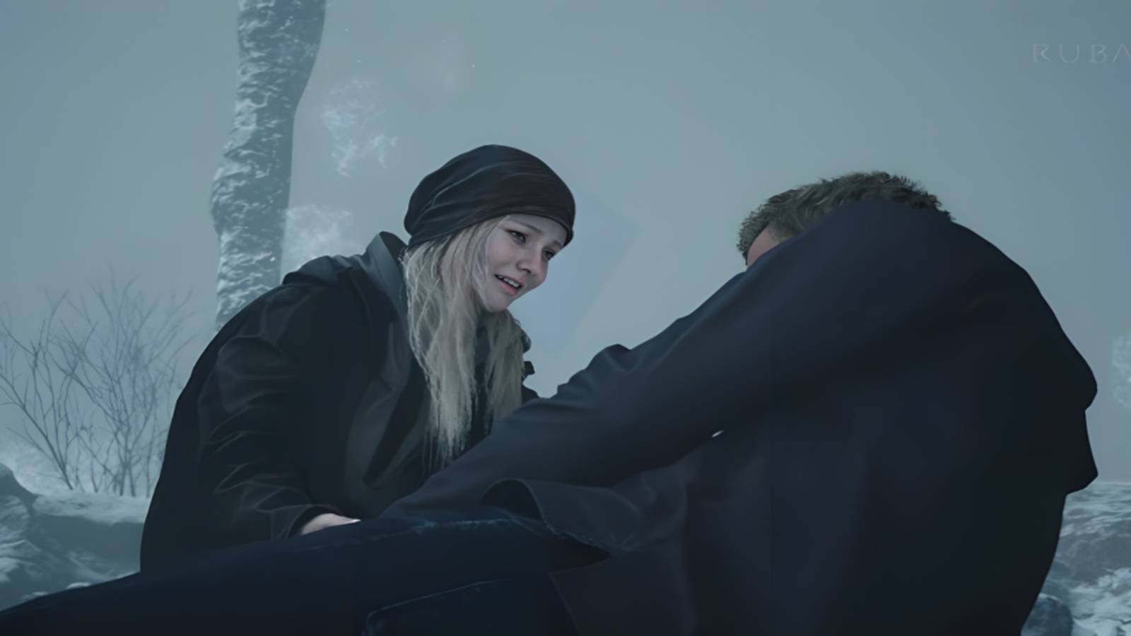 Resident Evil Village DLC Shadows of Rose still avoids showing Ethan's face even during cutscenes.