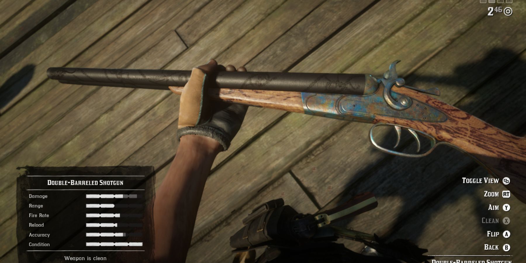 Red Dead Online Double-Barreled Shotgun With Customizations