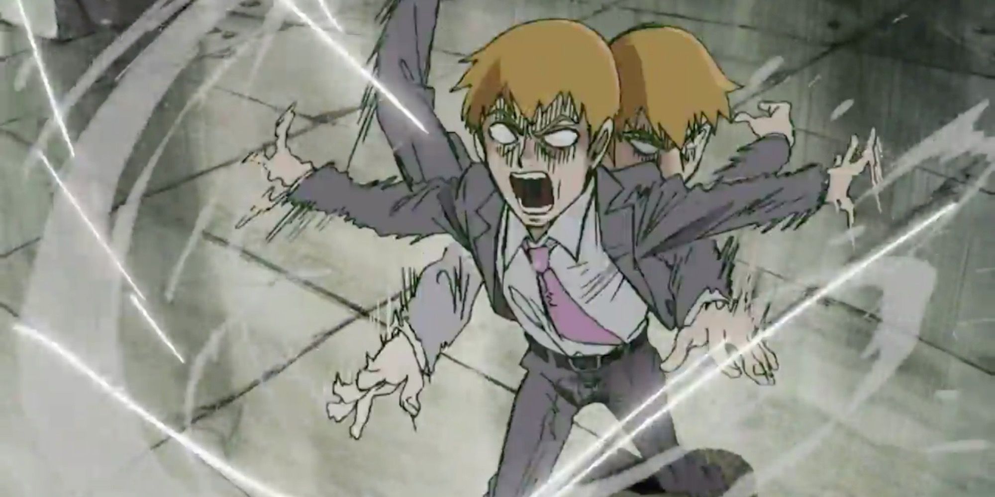 Reigen using Salt Splash in Mob Psycho 100