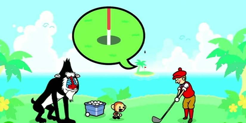A golf level in Rhythm Heaven Fever