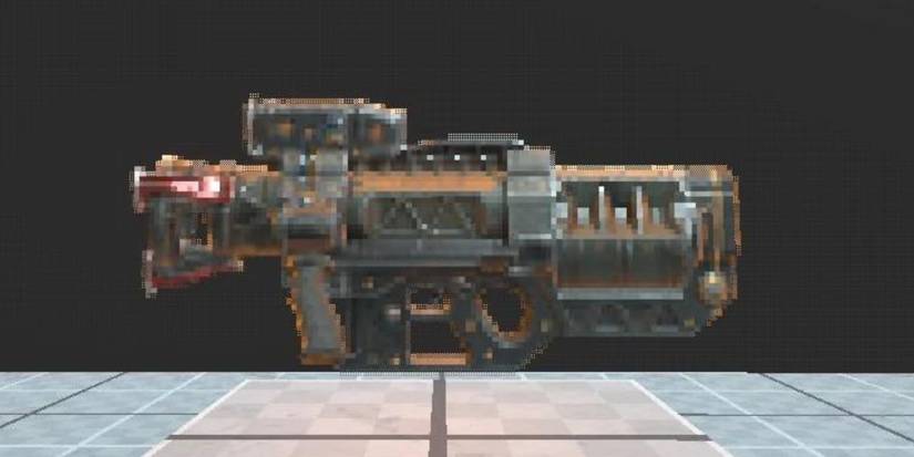 The Rocket Launcher on a stand in Prodeus