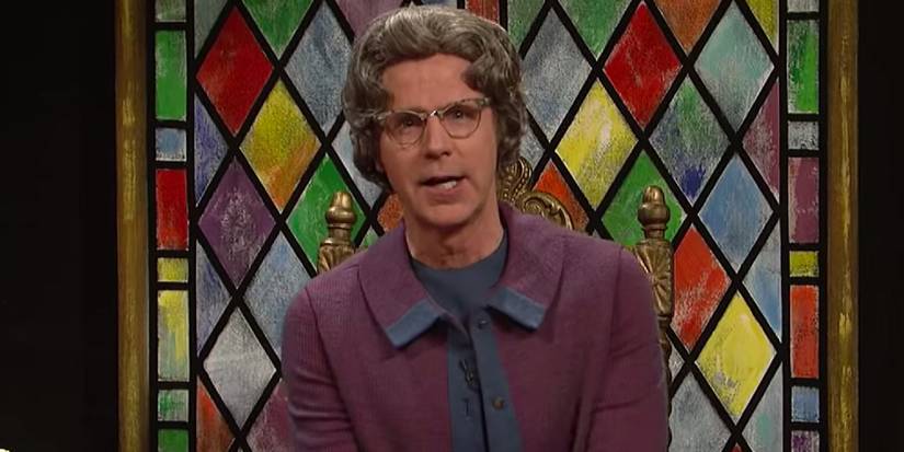 Dana Carvey as Church Lady during a sketch in 2011