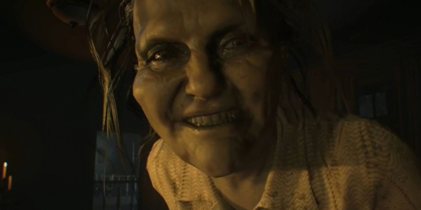 Scary Horror Video Game Smiles RE7 Marguerite