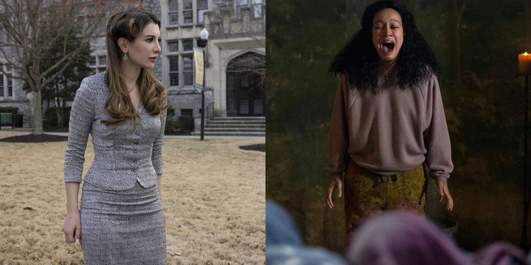 Split image of Nasim Pedrad in Just Beyond and Annarah Cymone in The Midnight Club