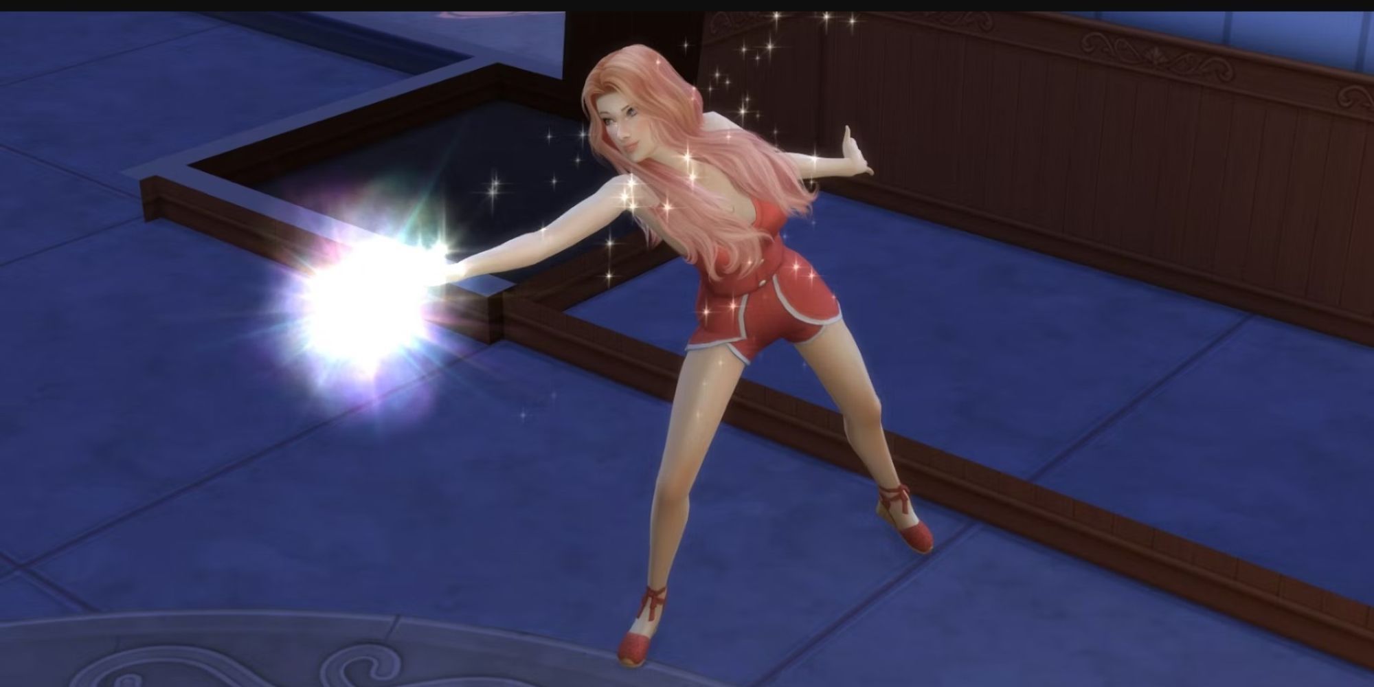 A Sim casts a spell in The Sims 4