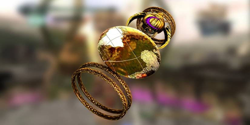 The Selene's Light accessory on a blurred background in Bayonetta